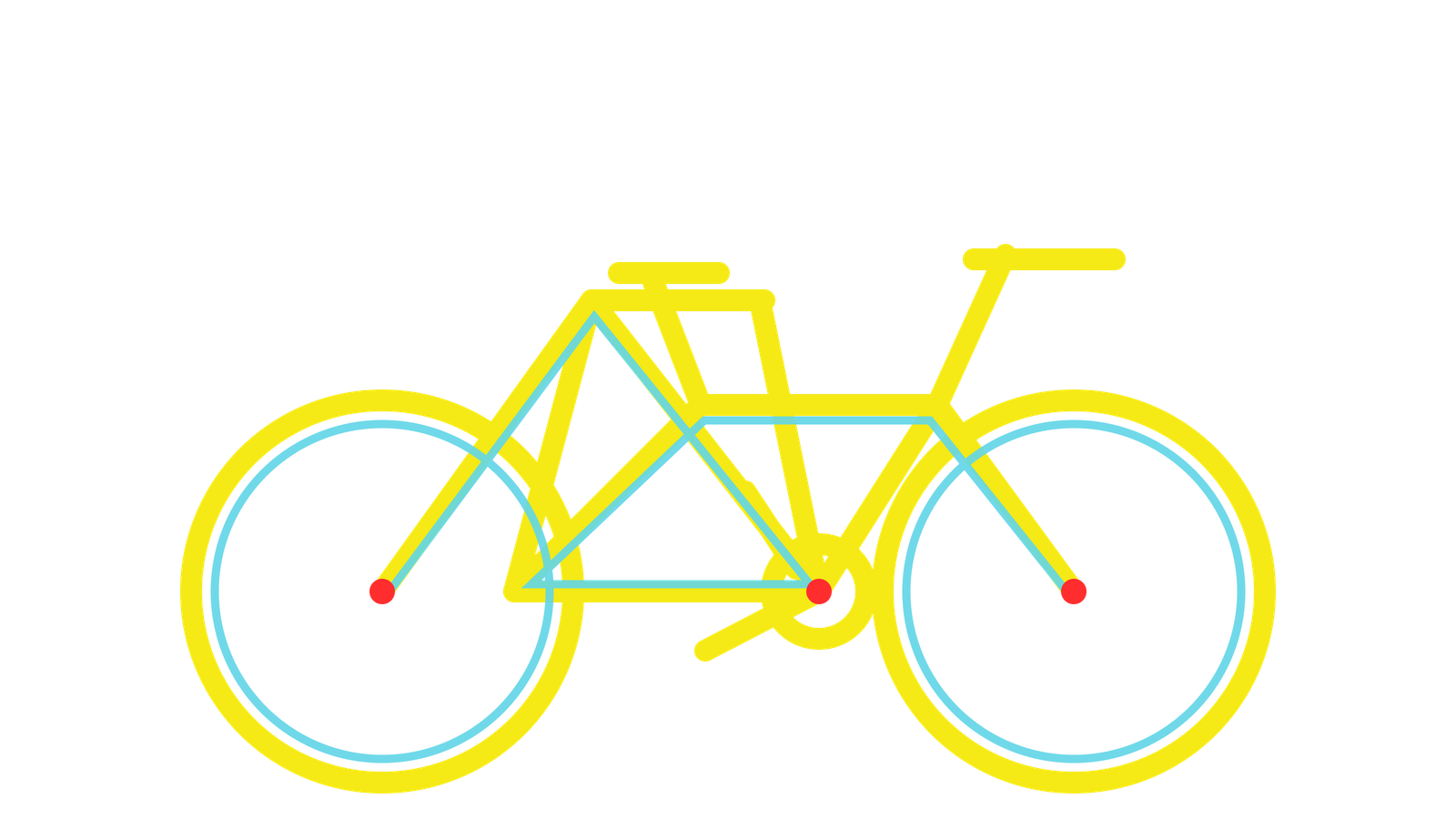 Bicicleta ilustrada en formato PNG transparente